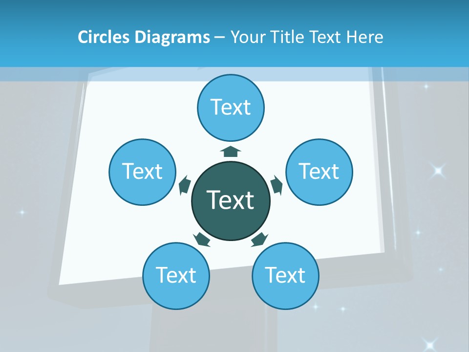 Message Advertisement Blue PowerPoint Template