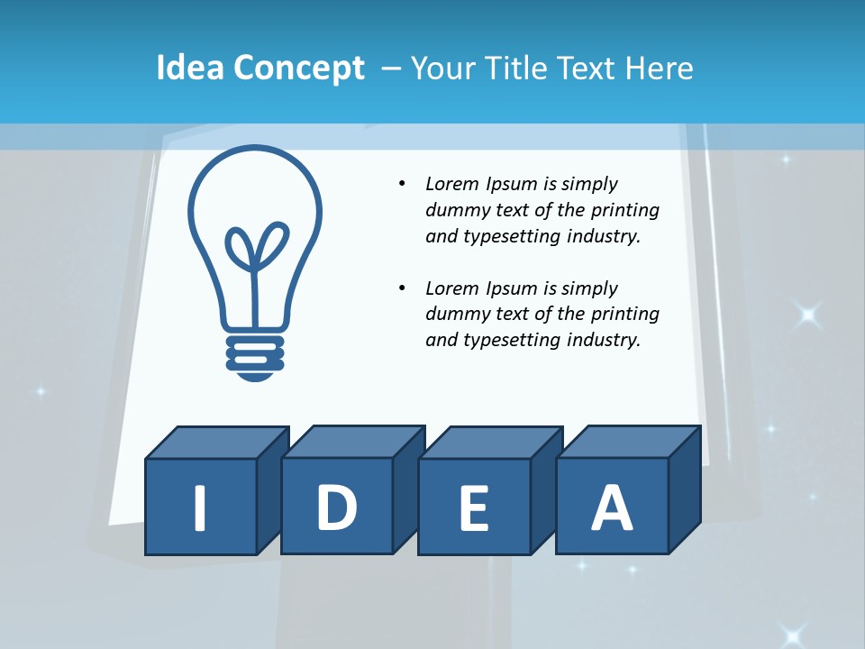 Message Advertisement Blue PowerPoint Template
