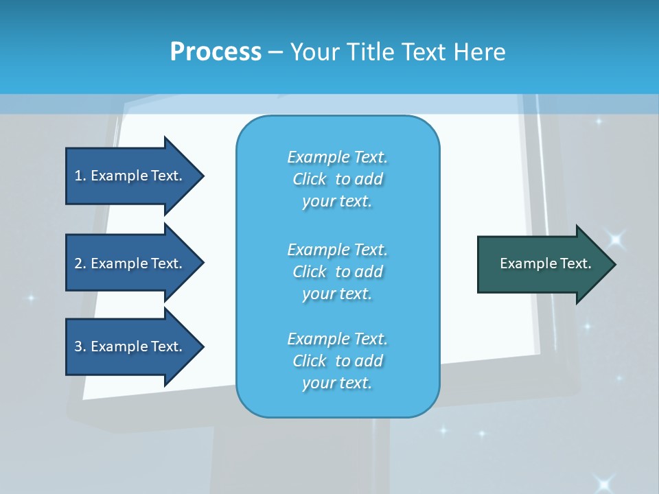 Message Advertisement Blue PowerPoint Template