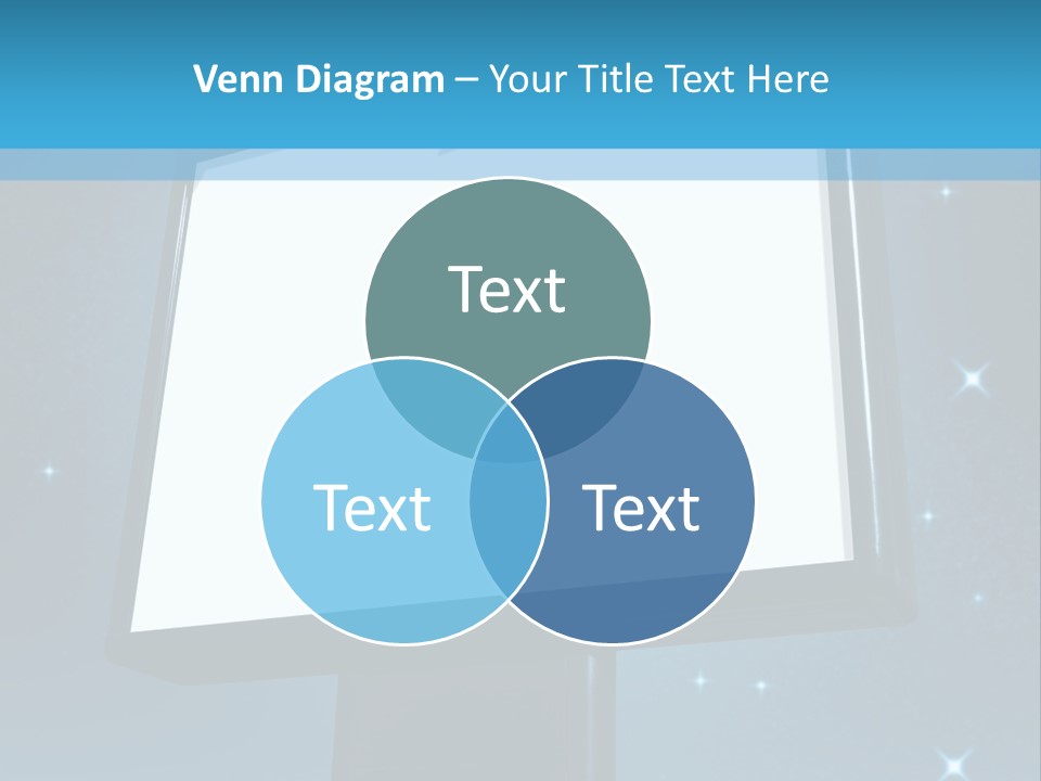 Message Advertisement Blue PowerPoint Template