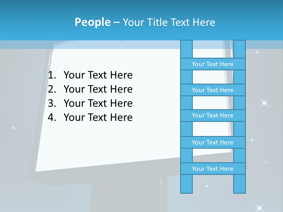 Message Advertisement Blue PowerPoint Template