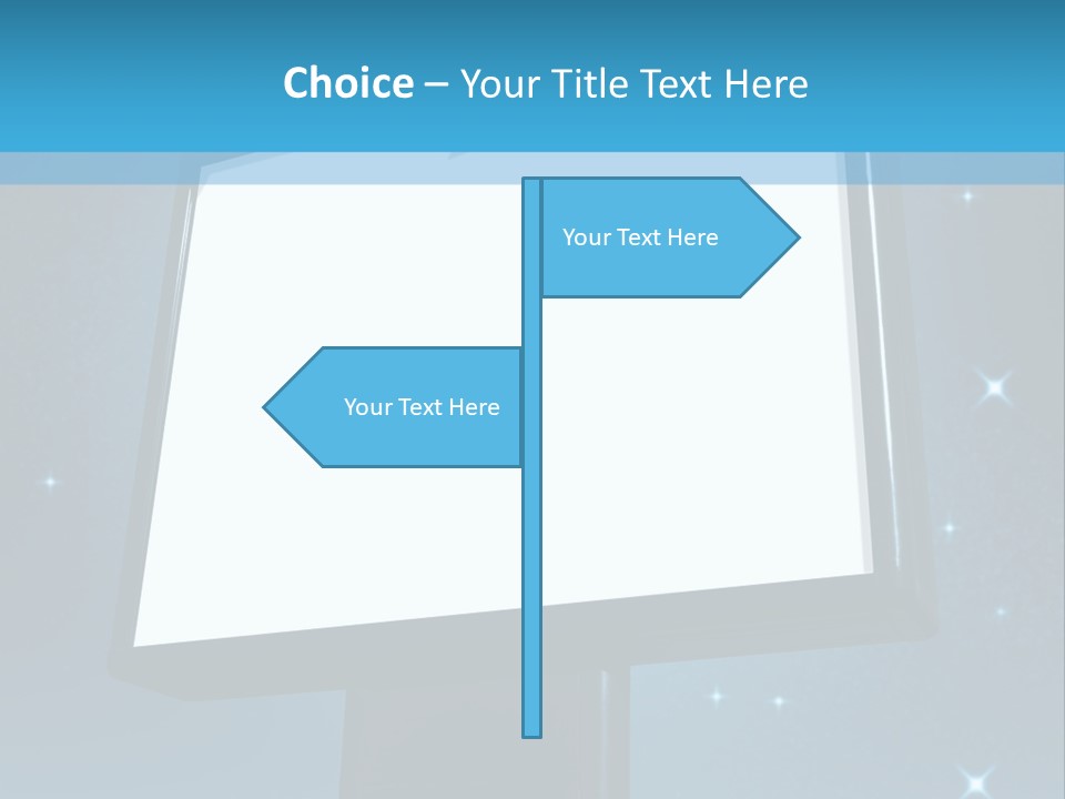Message Advertisement Blue PowerPoint Template
