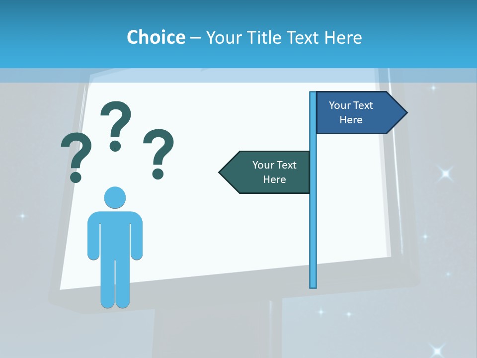 Message Advertisement Blue PowerPoint Template