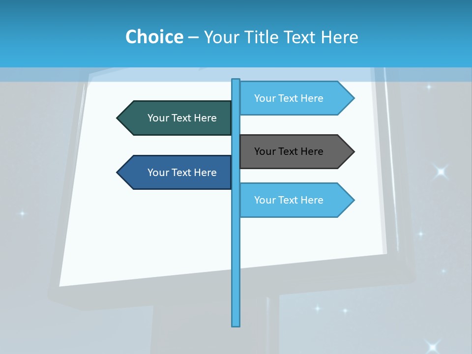 Message Advertisement Blue PowerPoint Template