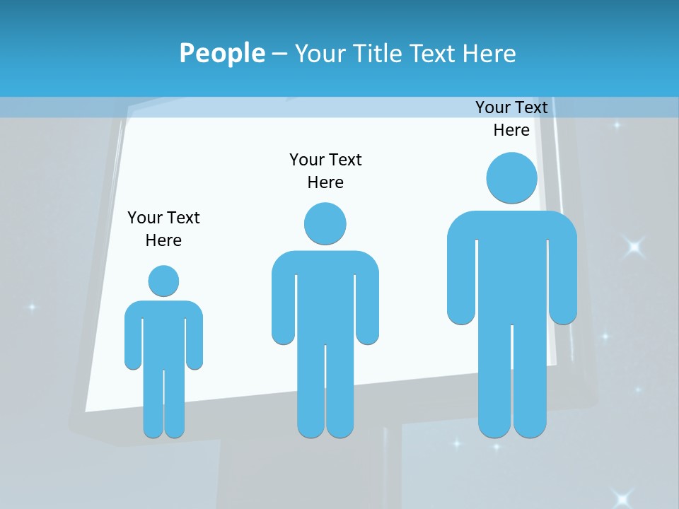 Message Advertisement Blue PowerPoint Template