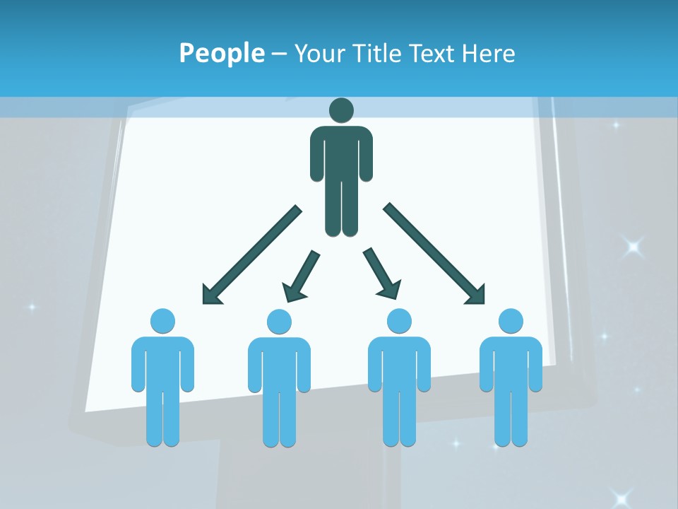 Message Advertisement Blue PowerPoint Template
