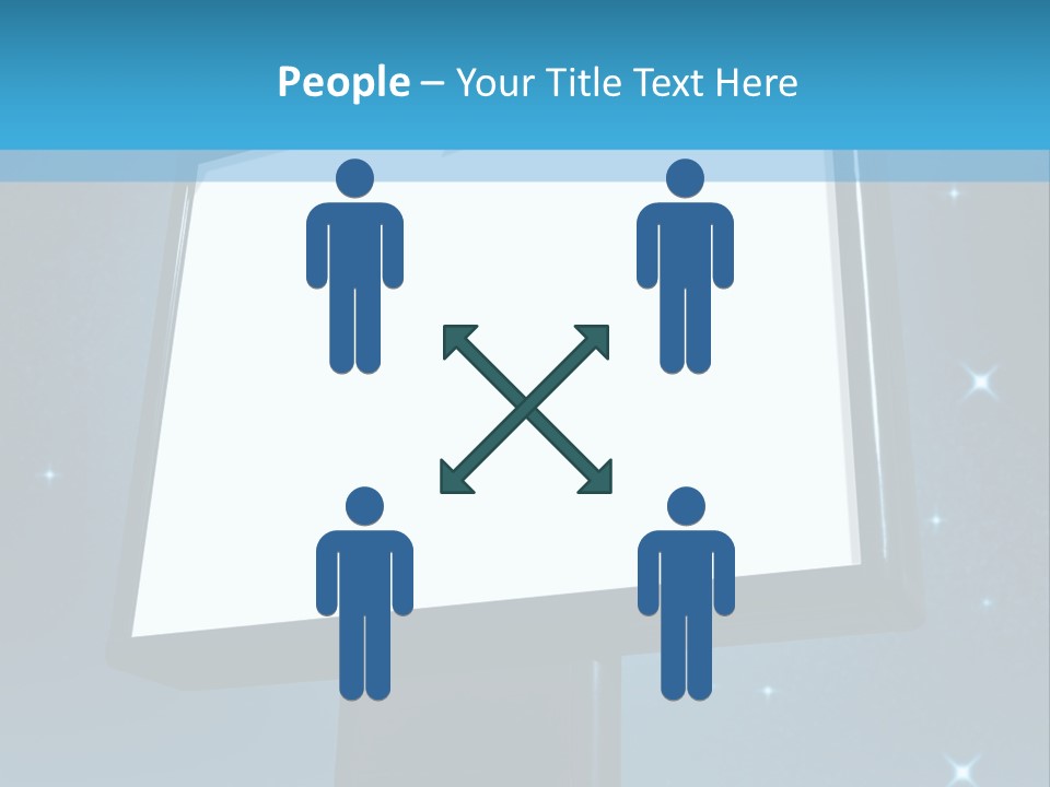 Message Advertisement Blue PowerPoint Template