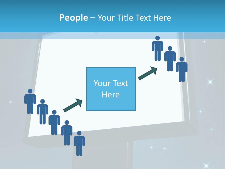Message Advertisement Blue PowerPoint Template