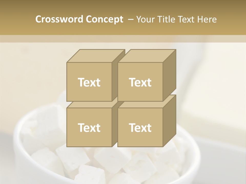 A Bowl Of Marshmallows On A Wooden Table PowerPoint Template