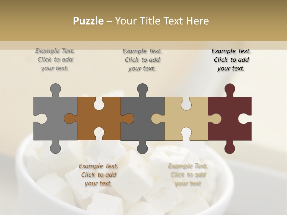 A Bowl Of Marshmallows On A Wooden Table PowerPoint Template