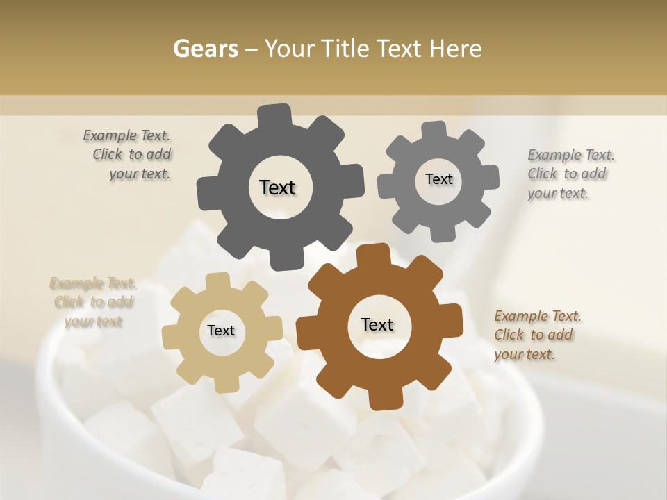 A Bowl Of Marshmallows On A Wooden Table PowerPoint Template