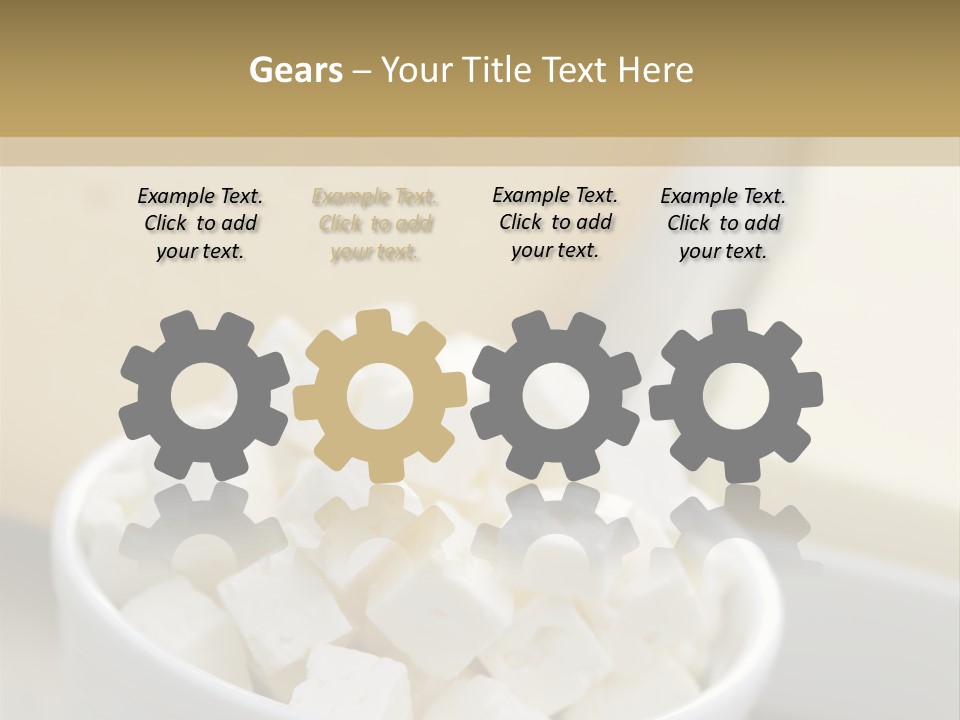 A Bowl Of Marshmallows On A Wooden Table PowerPoint Template