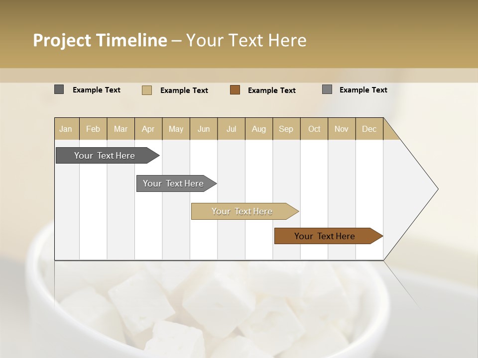 A Bowl Of Marshmallows On A Wooden Table PowerPoint Template