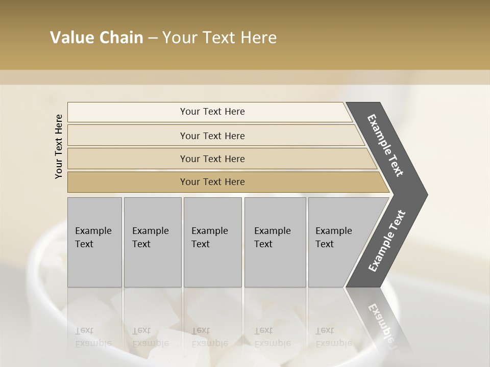 A Bowl Of Marshmallows On A Wooden Table PowerPoint Template