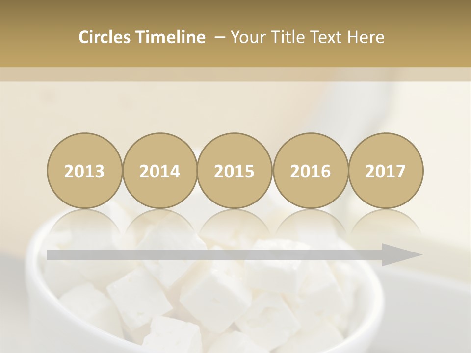 A Bowl Of Marshmallows On A Wooden Table PowerPoint Template