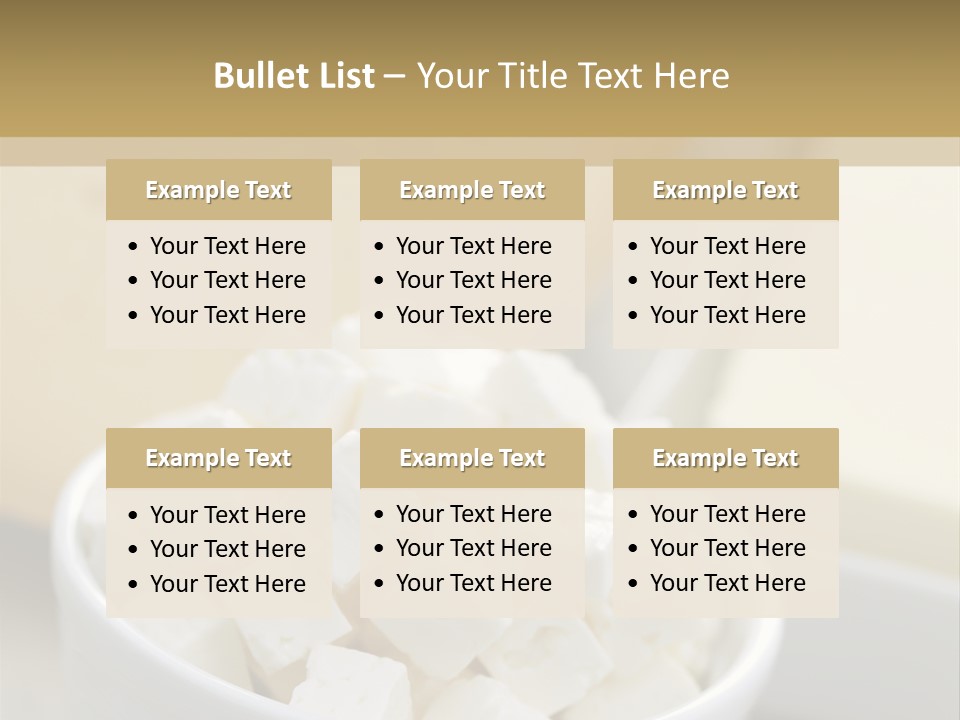 A Bowl Of Marshmallows On A Wooden Table PowerPoint Template