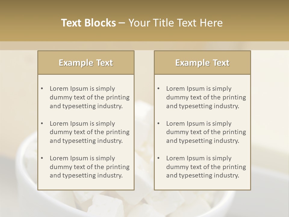A Bowl Of Marshmallows On A Wooden Table PowerPoint Template