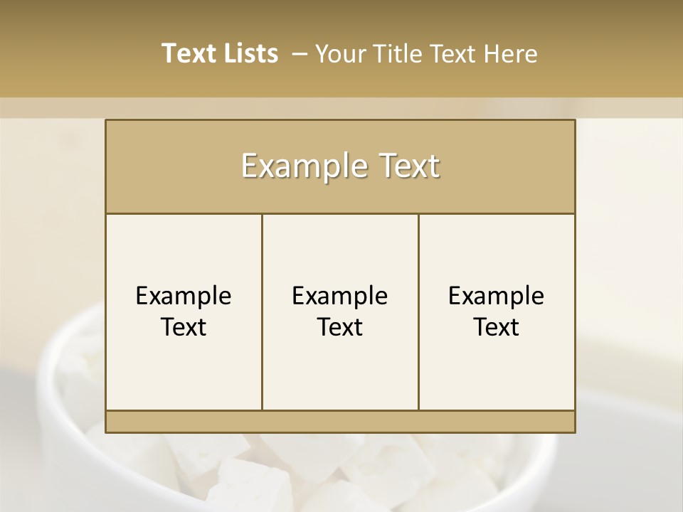 A Bowl Of Marshmallows On A Wooden Table PowerPoint Template