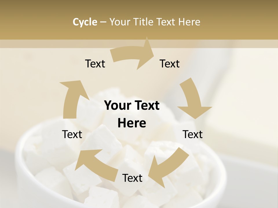 A Bowl Of Marshmallows On A Wooden Table PowerPoint Template