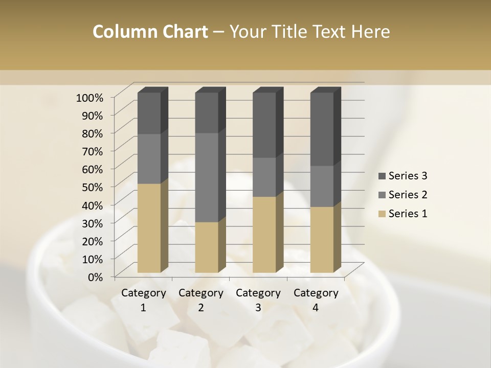 A Bowl Of Marshmallows On A Wooden Table PowerPoint Template