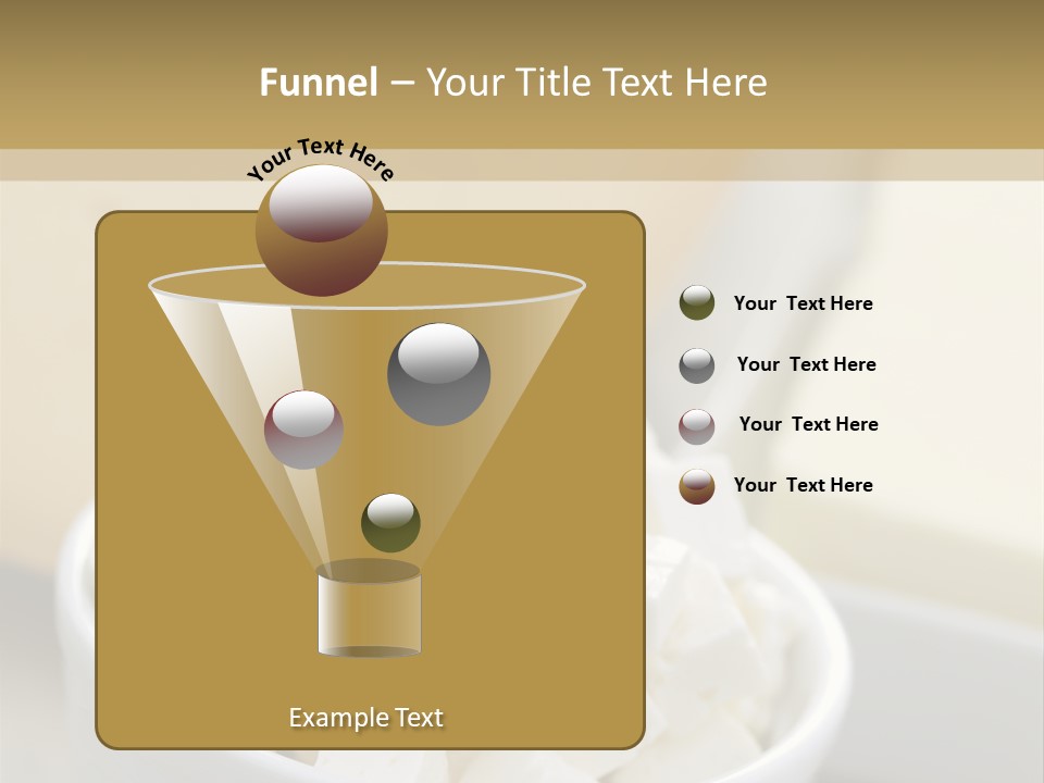 A Bowl Of Marshmallows On A Wooden Table PowerPoint Template