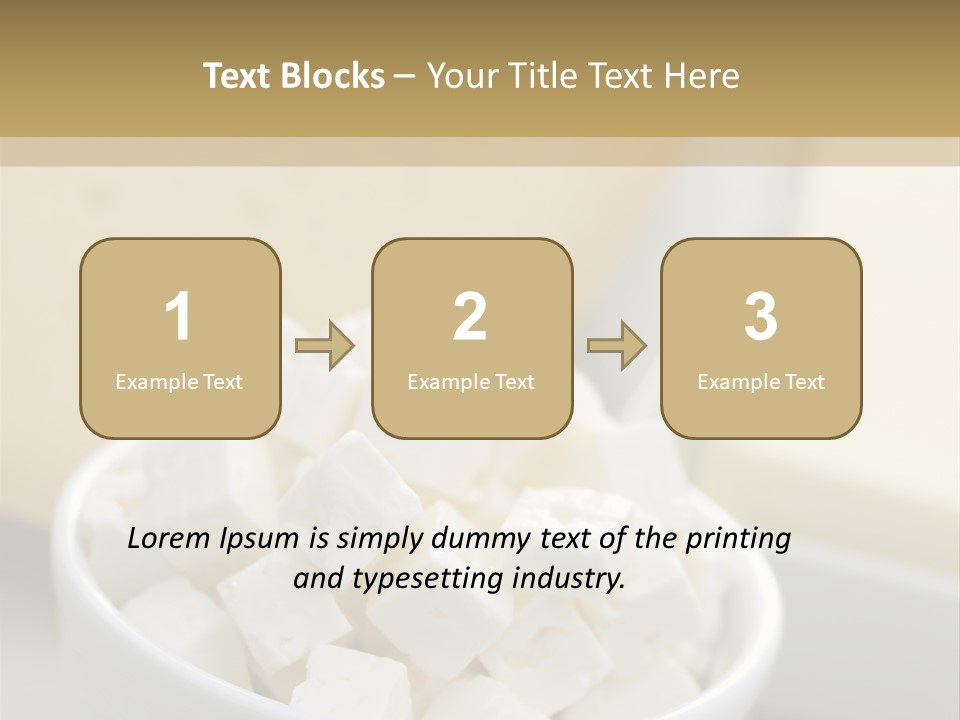 A Bowl Of Marshmallows On A Wooden Table PowerPoint Template