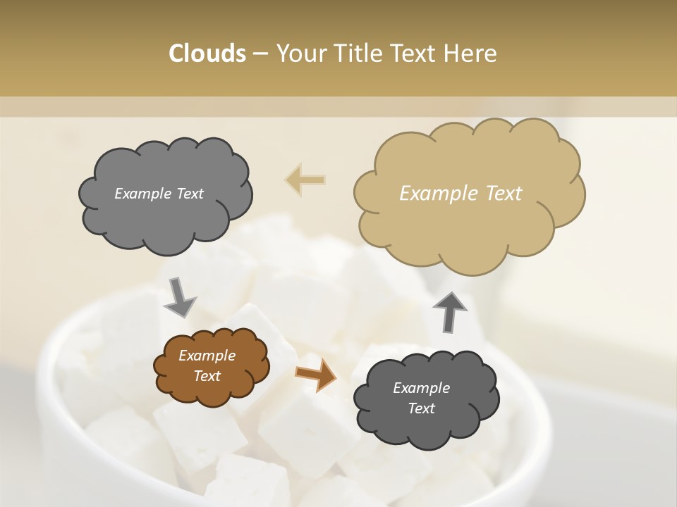 A Bowl Of Marshmallows On A Wooden Table PowerPoint Template