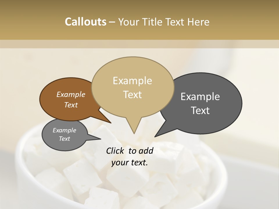 A Bowl Of Marshmallows On A Wooden Table PowerPoint Template