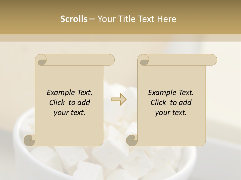 A Bowl Of Marshmallows On A Wooden Table PowerPoint Template