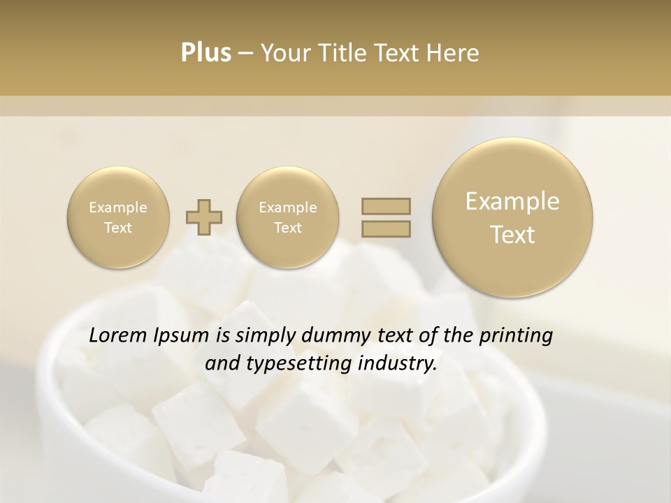 A Bowl Of Marshmallows On A Wooden Table PowerPoint Template