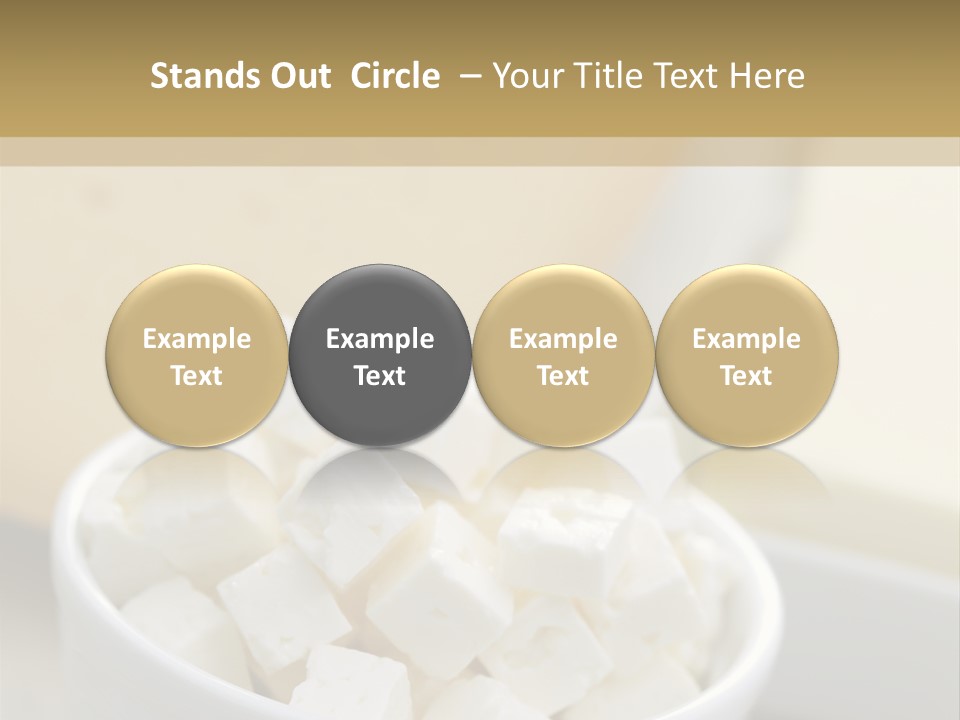 A Bowl Of Marshmallows On A Wooden Table PowerPoint Template