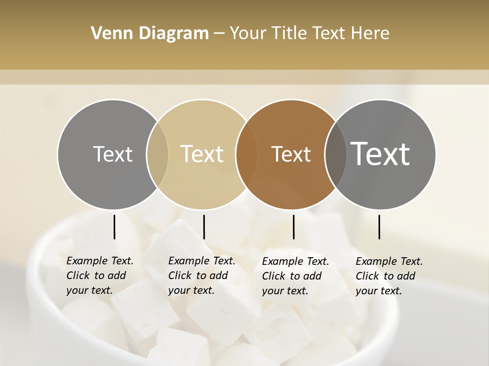 A Bowl Of Marshmallows On A Wooden Table PowerPoint Template