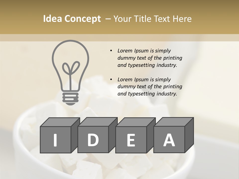 A Bowl Of Marshmallows On A Wooden Table PowerPoint Template