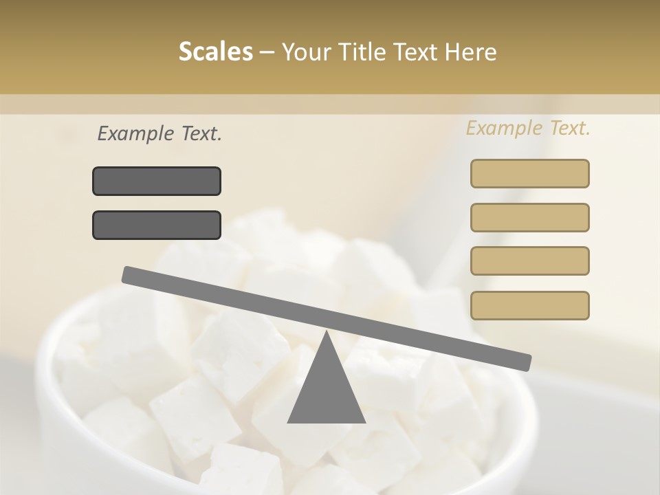 A Bowl Of Marshmallows On A Wooden Table PowerPoint Template