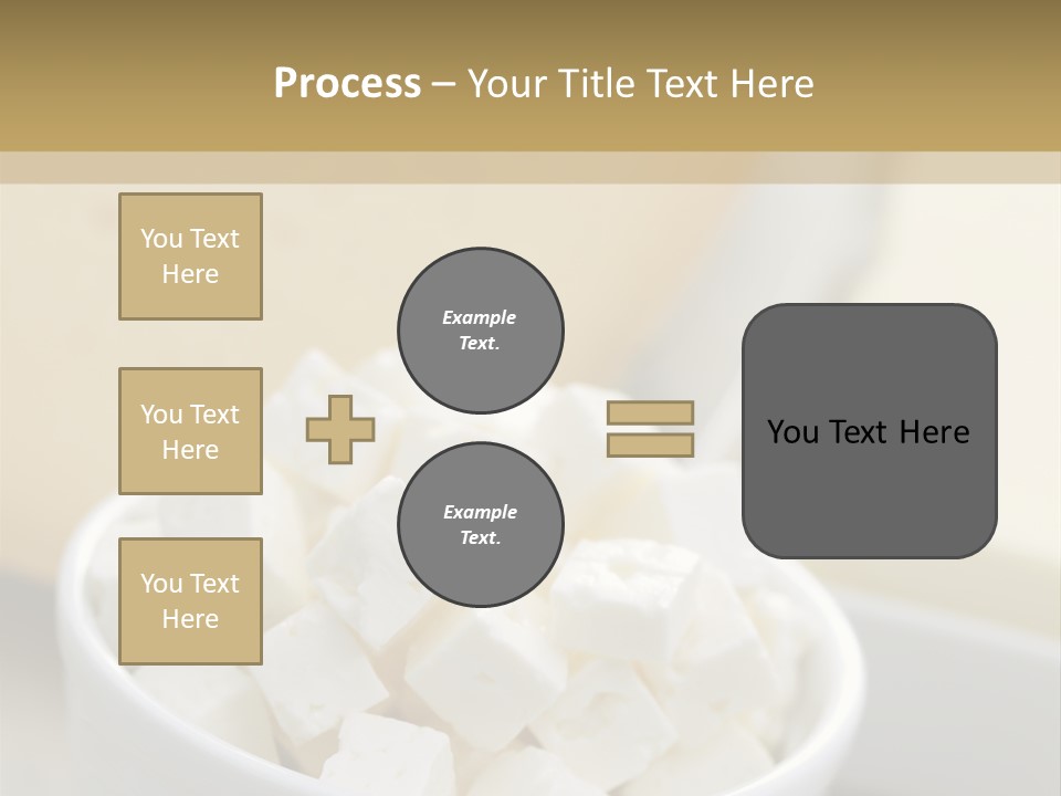 A Bowl Of Marshmallows On A Wooden Table PowerPoint Template