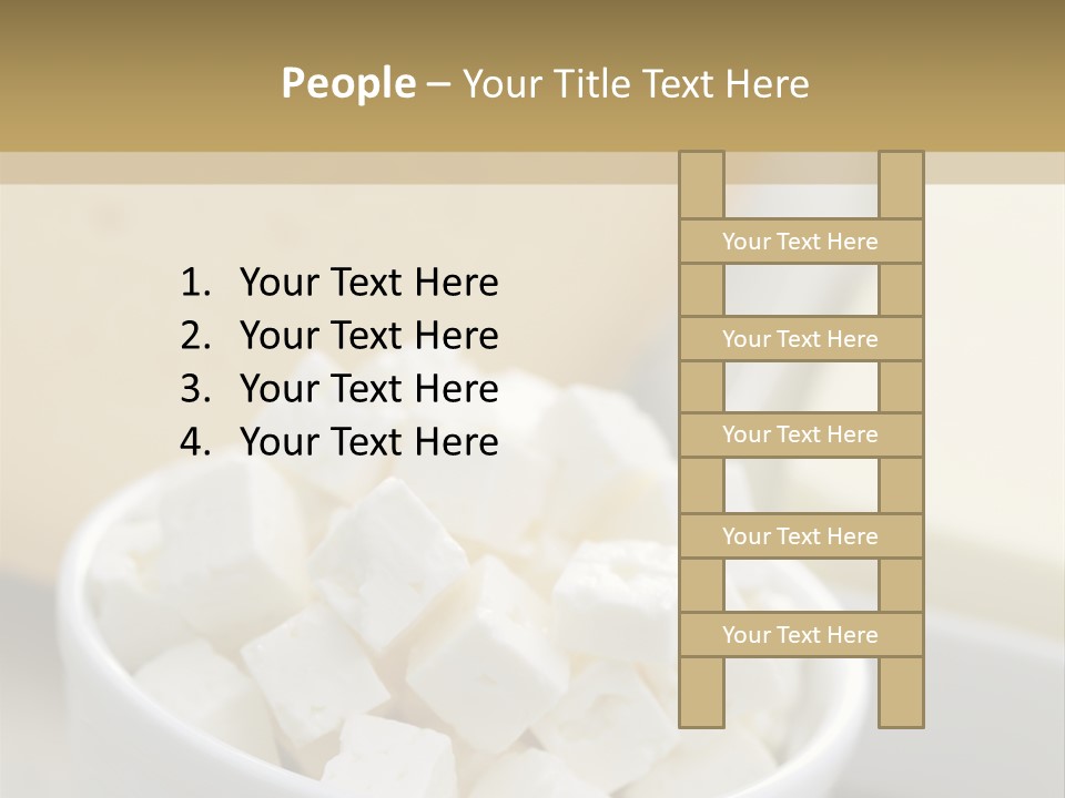 A Bowl Of Marshmallows On A Wooden Table PowerPoint Template