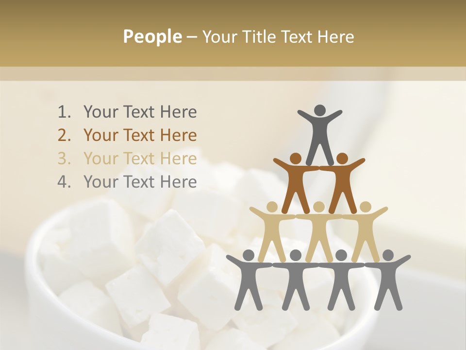 A Bowl Of Marshmallows On A Wooden Table PowerPoint Template