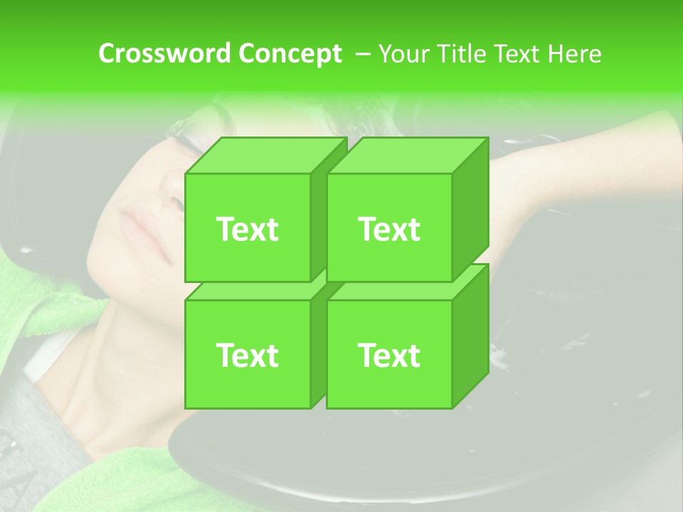 Towel Conditioner Brunette PowerPoint Template