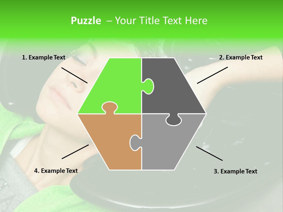 Towel Conditioner Brunette PowerPoint Template