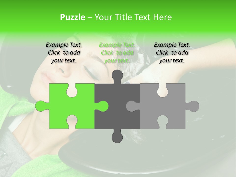 Towel Conditioner Brunette PowerPoint Template