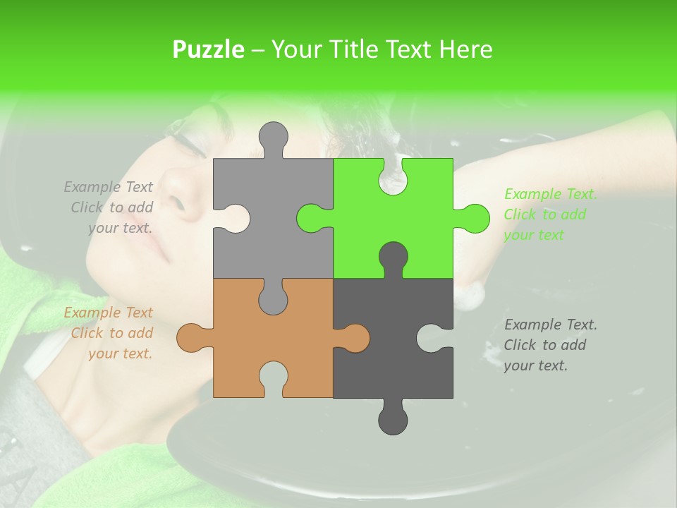 Towel Conditioner Brunette PowerPoint Template