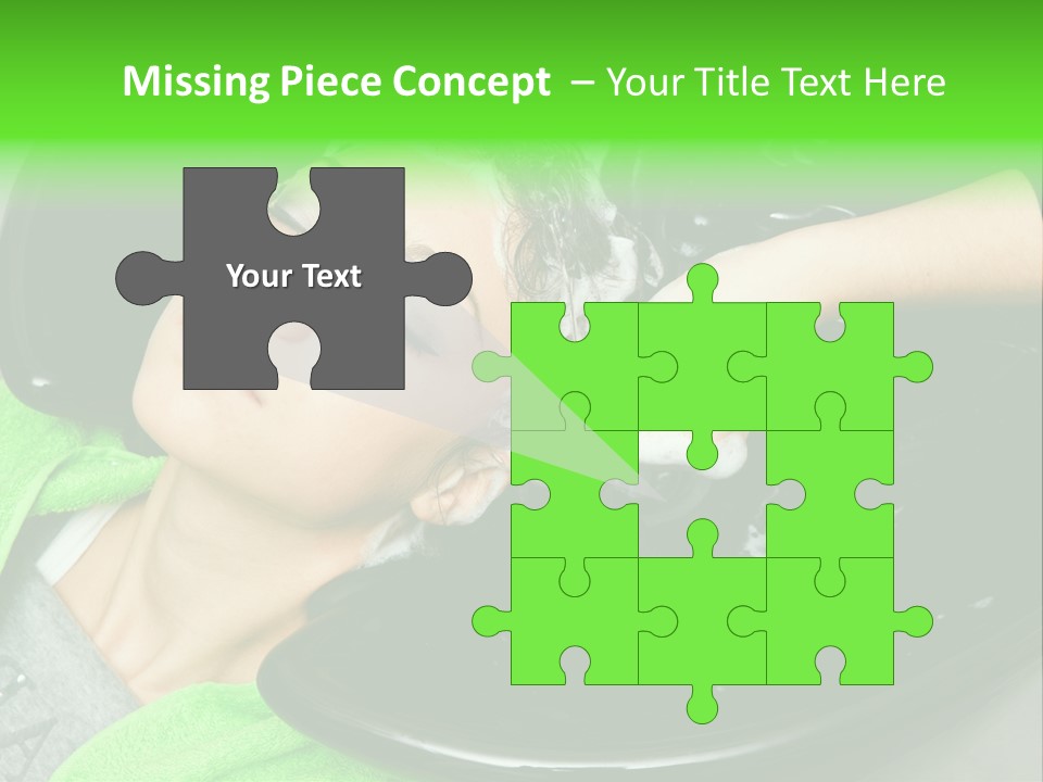 Towel Conditioner Brunette PowerPoint Template