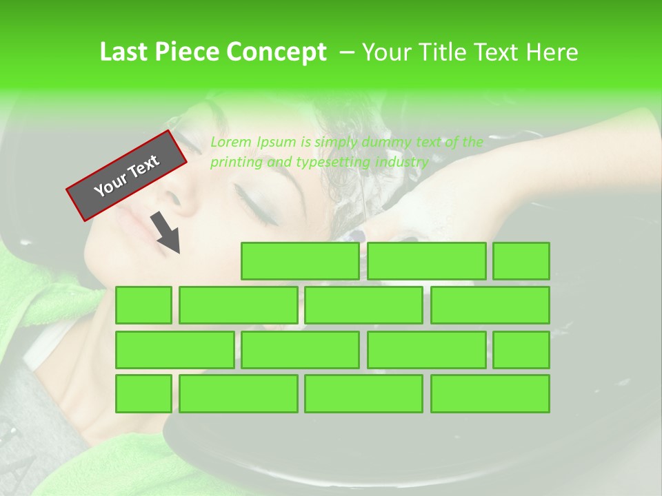 Towel Conditioner Brunette PowerPoint Template