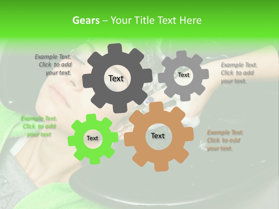 Towel Conditioner Brunette PowerPoint Template