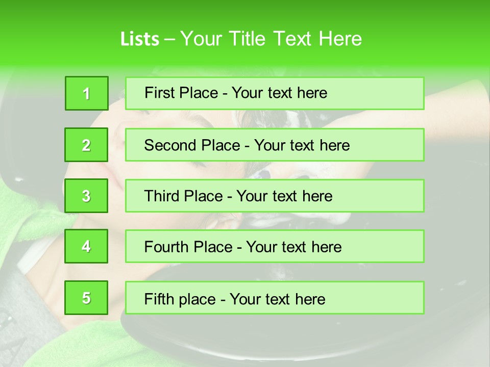 Towel Conditioner Brunette PowerPoint Template