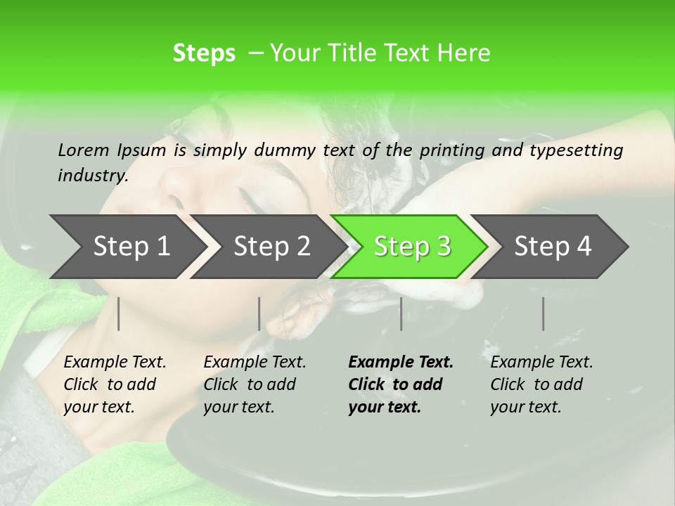 Towel Conditioner Brunette PowerPoint Template