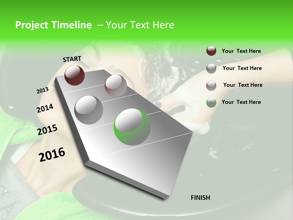 Towel Conditioner Brunette PowerPoint Template