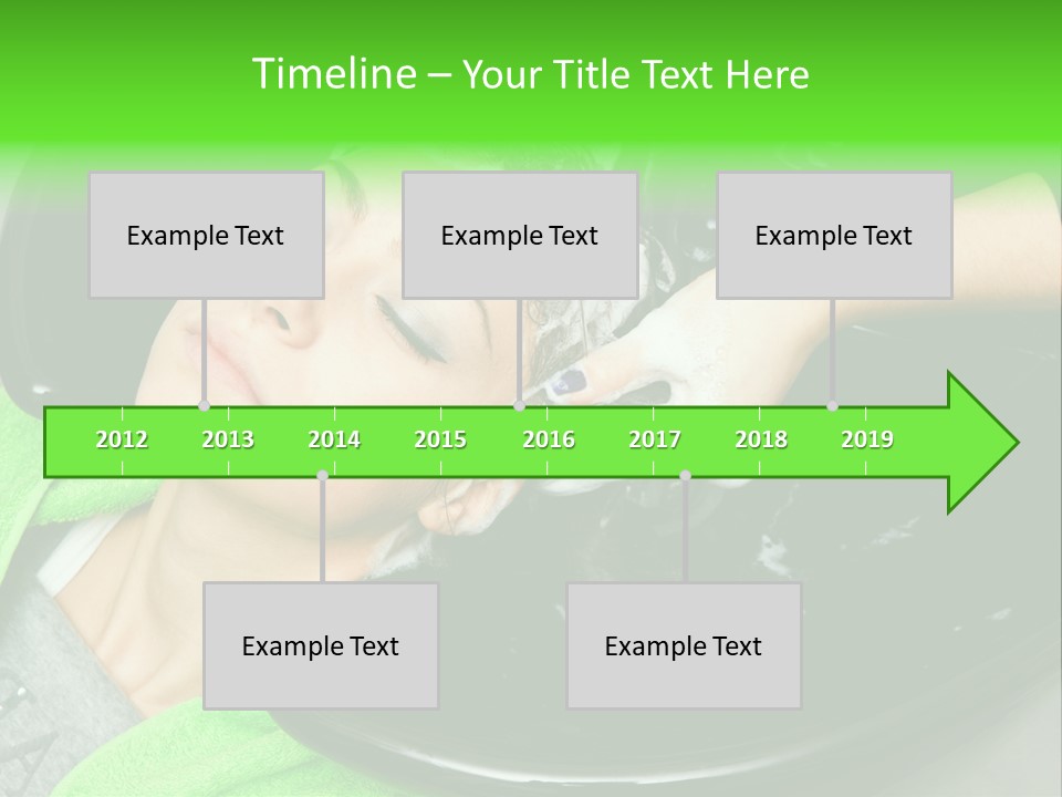 Towel Conditioner Brunette PowerPoint Template