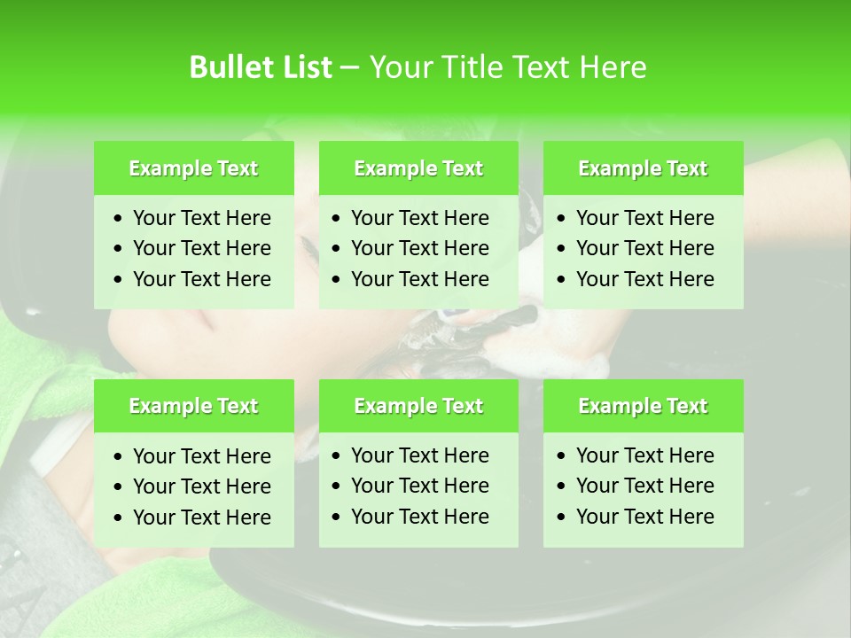 Towel Conditioner Brunette PowerPoint Template