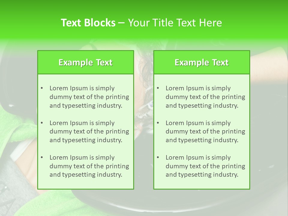 Towel Conditioner Brunette PowerPoint Template